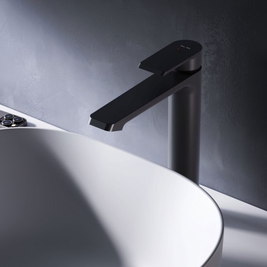 Смеситель для раковины AM.PM Flash F9H92022, однорычажный на столешницу цвет черный матовый