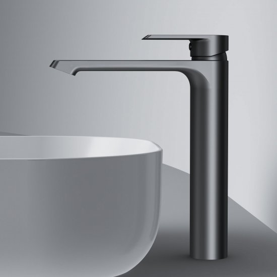 Смеситель для раковины AM.PM Flash F9H92022, однорычажный на столешницу цвет черный матовый