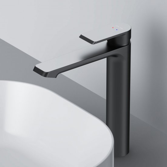 Смеситель для раковины AM.PM Flash F9H92022, однорычажный на столешницу цвет черный матовый