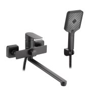 Смеситель для ванны Osgard Endi однорычажный универсальный с лейкой и шлангом цвет черный матовый