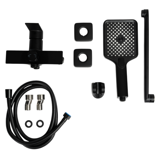 Смеситель для ванны Osgard Endi однорычажный универсальный с лейкой и шлангом цвет черный матовый