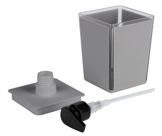 Дозатор для жидкого мыла Berossi Spacy АС 67165000 пластик цвет дымчато-серый