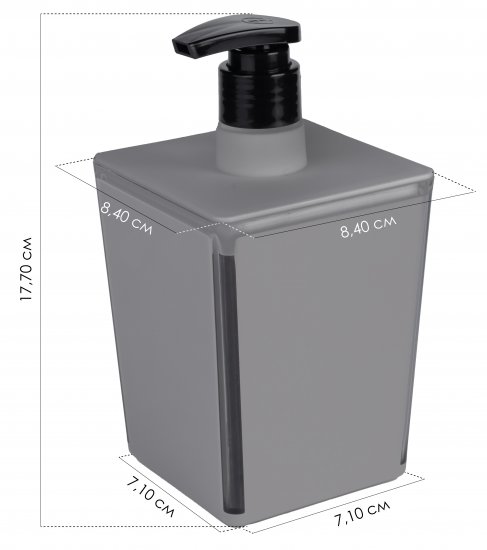 Дозатор для жидкого мыла Berossi Spacy АС 67165000 пластик цвет дымчато-серый