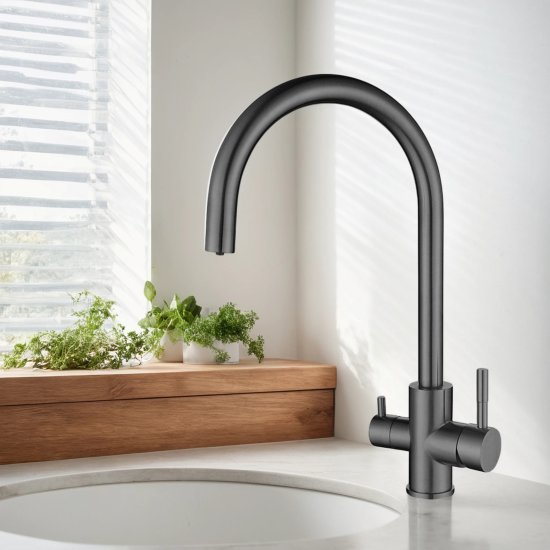 Смеситель для кухни Esko Pure Water PW519GG общая высота 43 см цвет графит