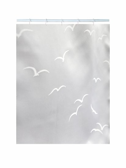 Штора для ванной Zenfort Fly 180x200 см полиэстер цвет белый