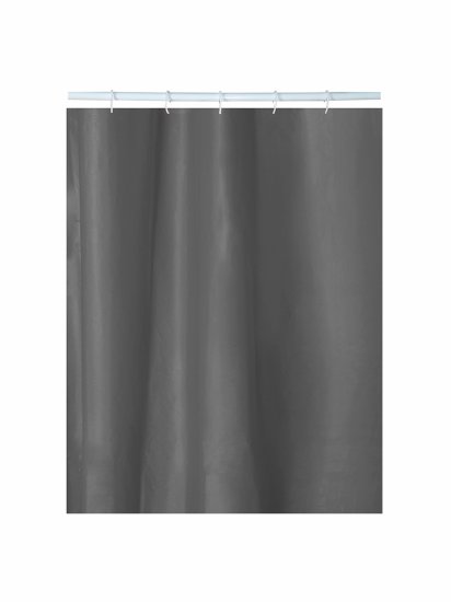 Штора для ванной Delphinium Эва 180x200 см PEVA цвет серый
