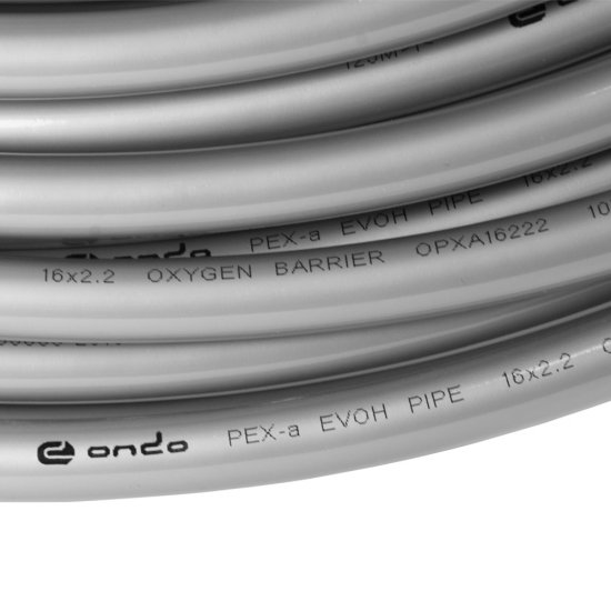 Труба PE-Xa Ondo 16х2,2 мм из сшитого полиэтилена (200 м) серая (OPXA16222-200)