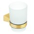 Стакан для ванной Fixsen Trend Gold с держателем стекло матовый/металл (FX-99006)