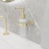 Дозатор для мыла Fixsen Trend Gold с держателем стекло матовый/металл золото (FX-99012)
