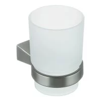 Стакан для ванной Fixsen Trend Graphite с держателем стекло матовый/металл графит (FX-98006)