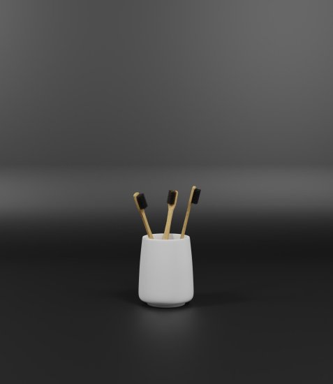Стакан для зубных щёток Zenfort Блум пластик цвет белый