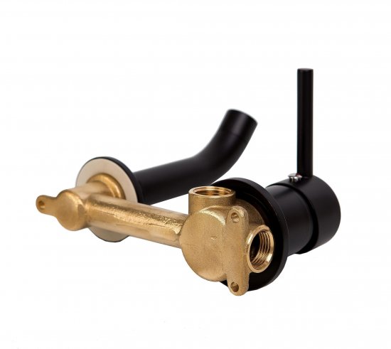 Смеситель для раковины 5.62, скрытый монтаж, однорычажный, цвет черный матовый