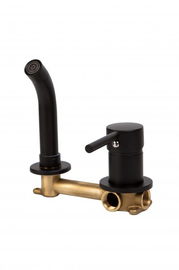 Смеситель для раковины 5.62, скрытый монтаж, однорычажный, цвет черный матовый