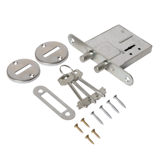 Замок врезной Мини ЗВ8/3, цвет серый