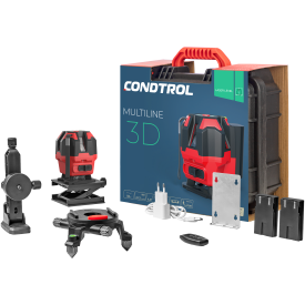 Уровень лазерный Condtrol Multiline 3D зеленый луч штатив в комплекте, 50 м