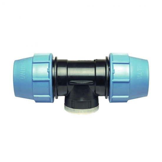 Тройник ПНД Unidelta компрессионный переходной 50х50х2 ВР(г)