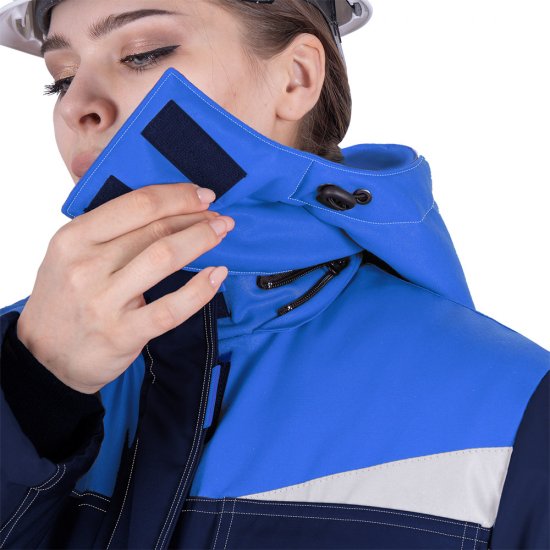 Костюм рабочий женский утепленный ГК Спецобъединение КМ-10 52-54 рост 158-164 см темно-синий/васильковый