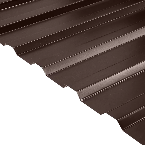 Профнастил С21 0.45 мм 1050x2000 мм RAL 8017 коричневый