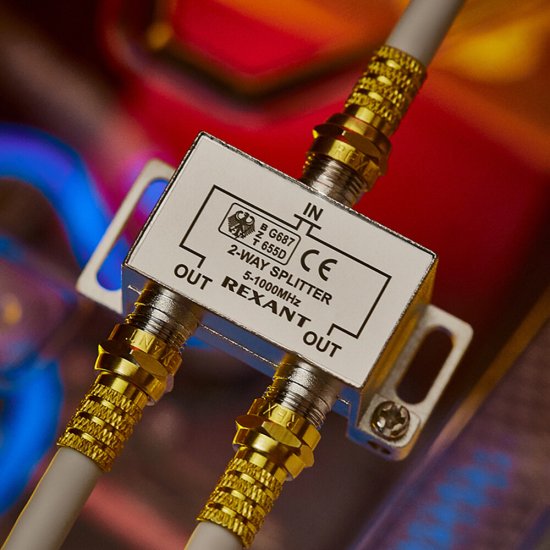 ТВ делитель Rexant 2 F-выхода (05-6001-01)