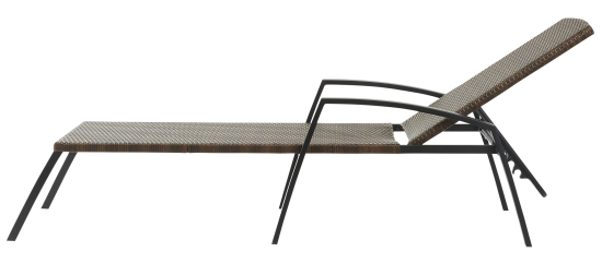 Шезлонг складной Zena Fix 197.5x65x77см сталь/ полиротанг цвет коричневый