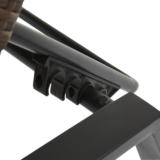 Шезлонг складной Zena Fix 197.5x65x77см сталь/ полиротанг цвет коричневый