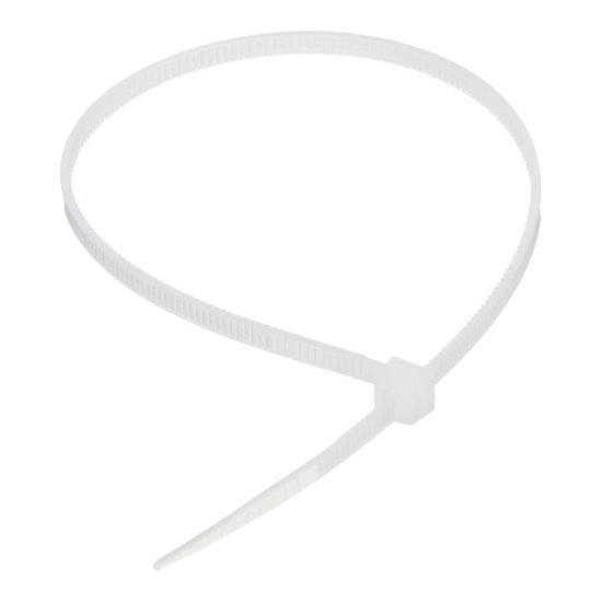 Стяжка кабельная КМ 200х2,5 мм нейлоновая белая (100 шт.) (ЦБ-00020777)