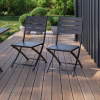 Комплект стульев складных Naterial Xara 55x86x46 см алюминий серый 2 шт