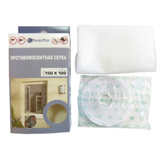 Сетка москитная 1500х1000 мм для окна универсальная белая
