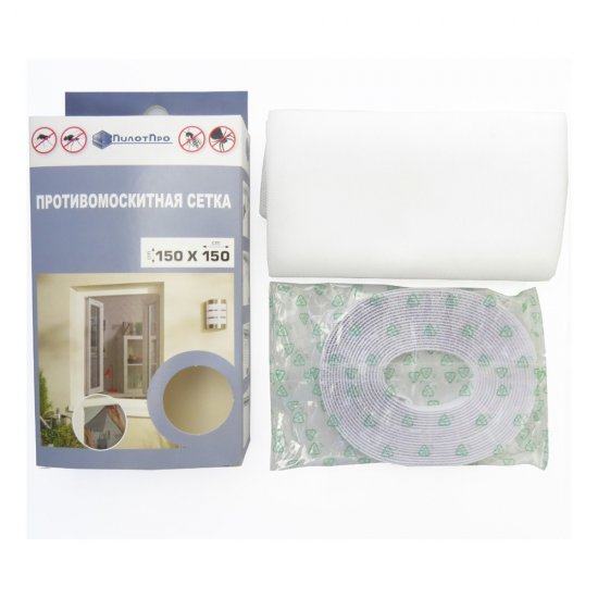 Сетка москитная 1500х1500 мм для окна универсальная белая