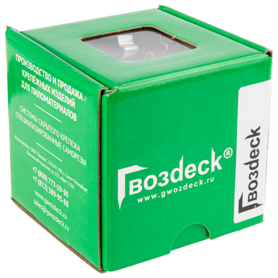 Клипса для ДПК Гвозdeck оцинкованная №6 40 шт