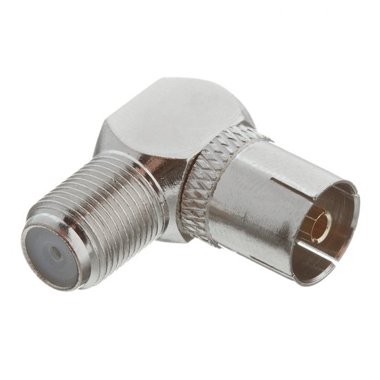 Переходник Rexant гнездо F-гнездо ТВ угловой (05-4312-01)