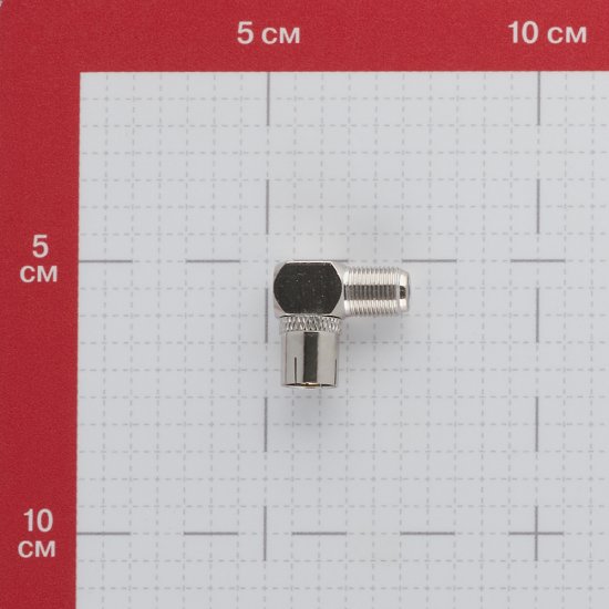 Переходник Rexant гнездо F-гнездо ТВ угловой (05-4312-01)