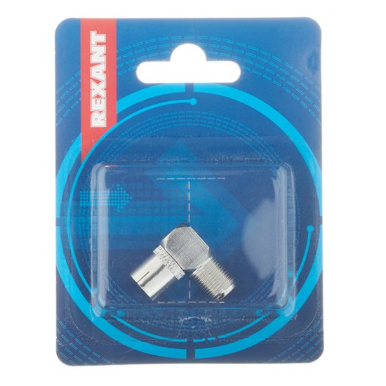 Переходник Rexant гнездо F-гнездо ТВ угловой (05-4312-01)