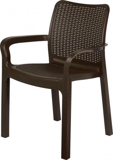 Стул Ingreen Rattan 50.6x58x83.3 см пластик коричневый