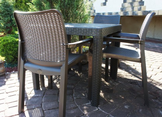 Стул Ingreen Rattan 50.6x58x83.3 см пластик коричневый