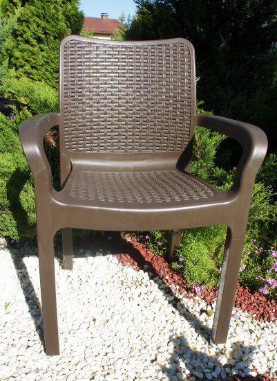 Стул Ingreen Rattan 50.6x58x83.3 см пластик коричневый