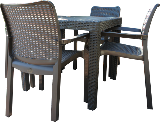 Стул Ingreen Rattan 50.6x58x83.3 см пластик коричневый