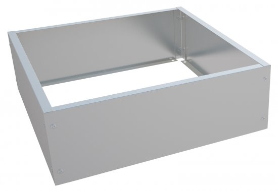 Каскад квадратных клумб 101x15x19 см сталь серый 3 шт