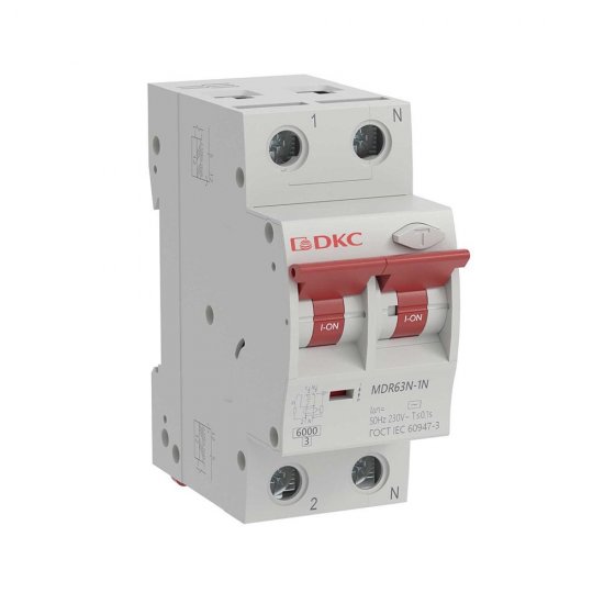 Автомат дифференциальный DKC Yon Max 20А 1P+N тип A 30 мА 6 кА (MDR63N-1N2C20-A)