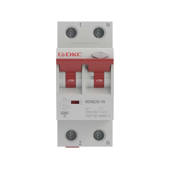 Автомат дифференциальный DKC Yon Max 10А 30 мА 1P+N тип A 6 кА (MDR63N-1N2C10-A)