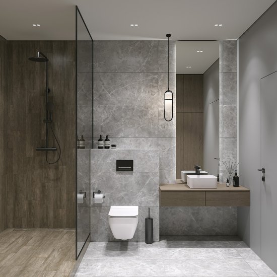 Керамогранит Cersanit Castello серый 898x448x8 мм (3 шт.=1,206 кв.м)