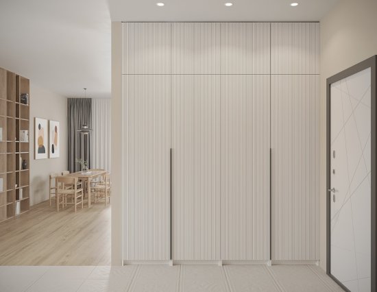 Дверь для шкафа Лион Висла 59.6x225.8x1.6 см МДФ цвет белый