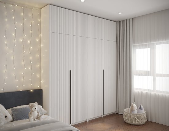 Дверь для шкафа Лион Висла 59.6x225.8x1.6 см МДФ цвет белый