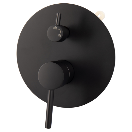 Душевая система Vidage Корбу скрытого монтажа круг цвет черный матовый