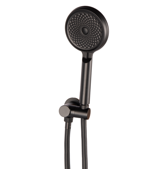 Душевая система Vidage Корбу скрытого монтажа круг цвет черный матовый