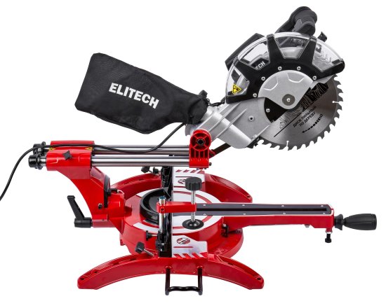 Пила торцовочная сетевая Elitech ПТ17-25К, 1800 Вт, 255 мм