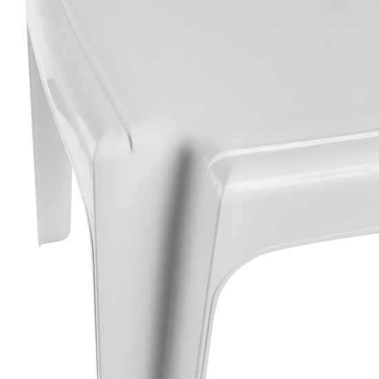 Столик для шезлонга квадратный 45x45 см белый