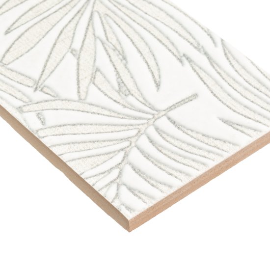 Плитка бордюр Kerama Marazzi Тессуто листья серая 250x77x8 мм