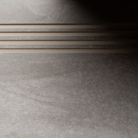 Керамогранит ступень с подступенком Estima Terra TE02 серый неполированный 1200х330х10 мм