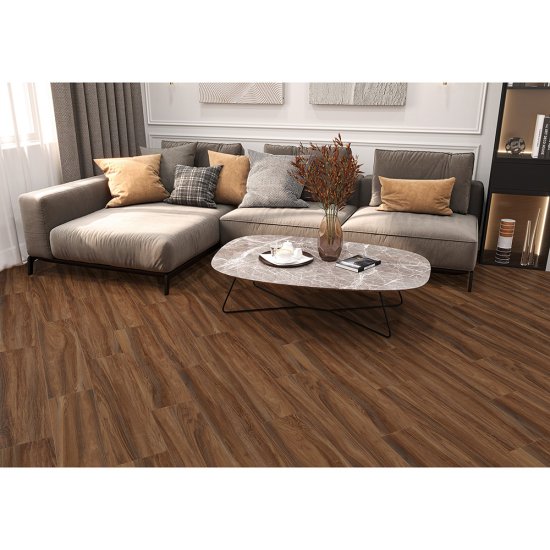 Керамогранит Alma Ceramica Ironwood темно-коричневый 900х200х7 мм (9 шт.=1,62 кв.м)